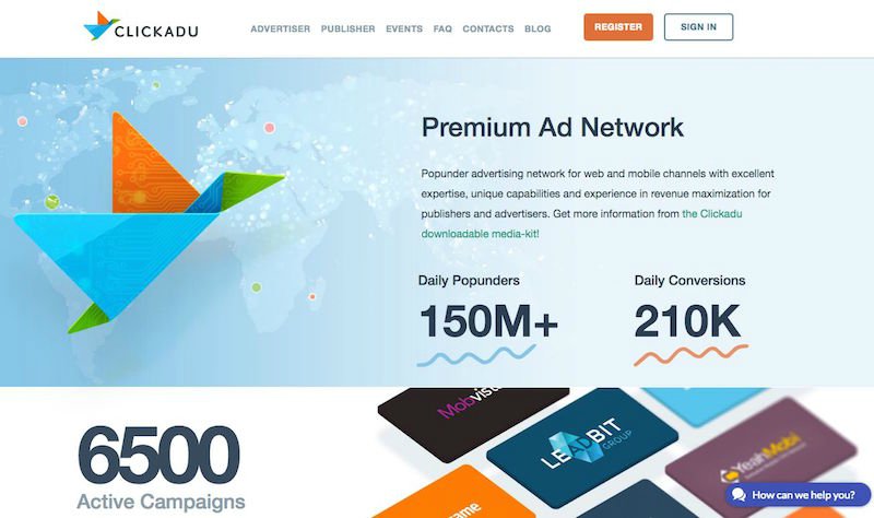 clickadu homepage